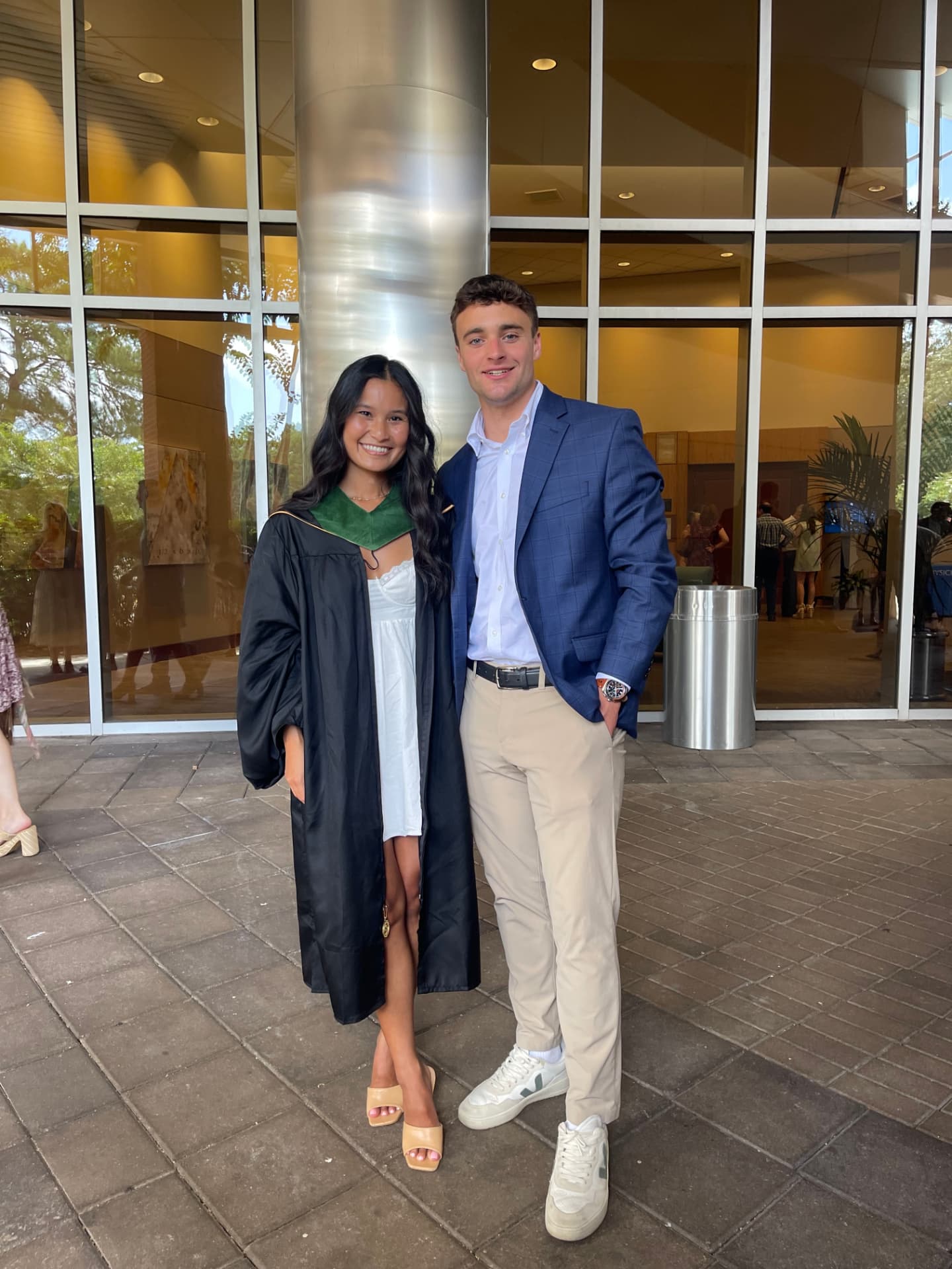 Ethan Wagner with his fiancée, Paw Der